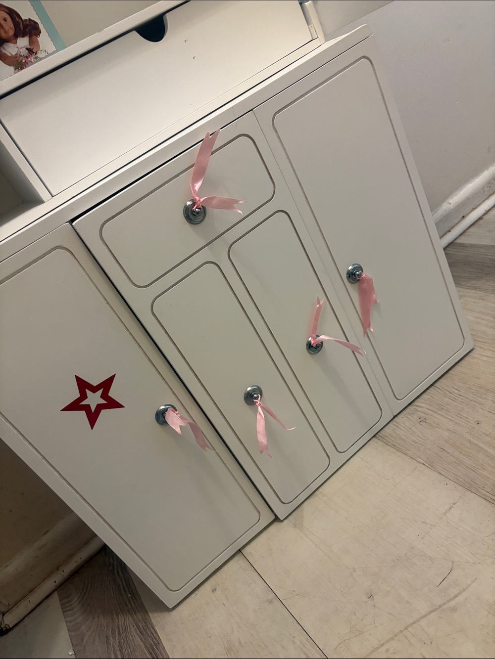 American Girl Doll Wardrobe Closet Vanity Armoire